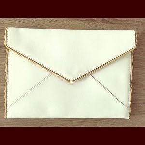 New Rebecca Minkoff Leather Zipper Clutch